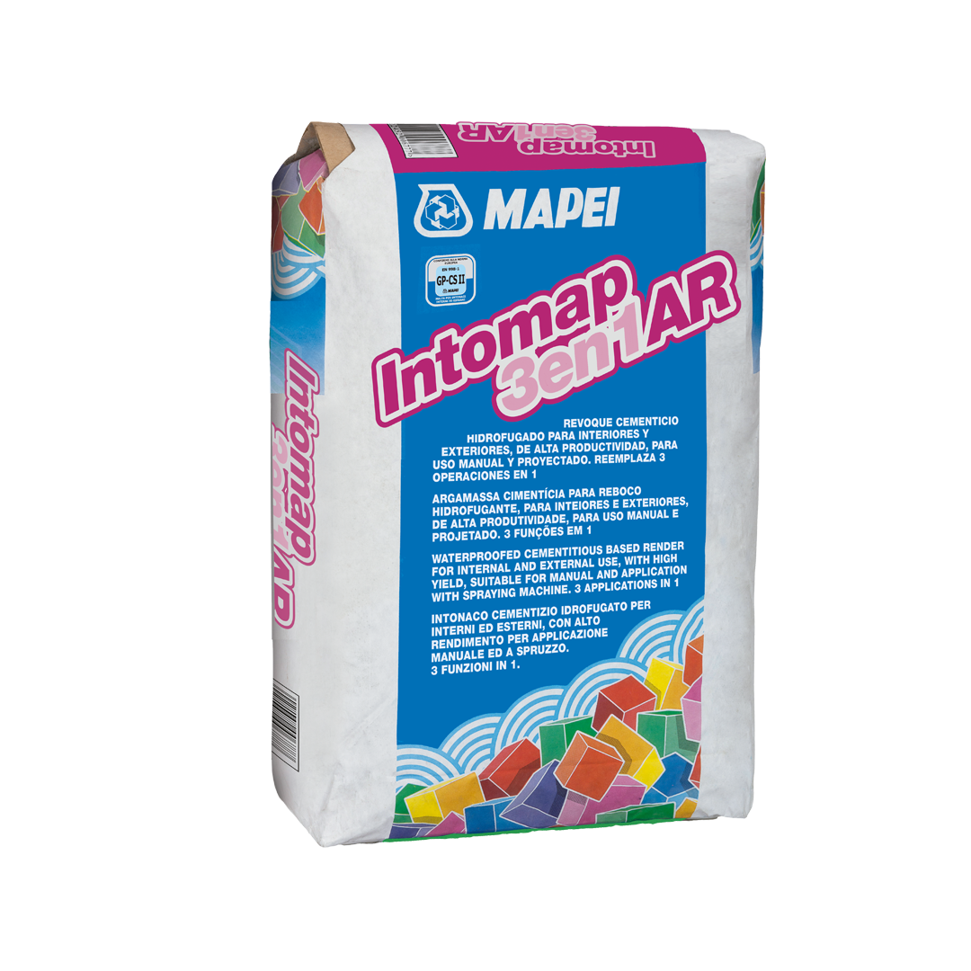 INTOMAP REVOQUE CEMENTICIO 3 EN 1 MAPEI X 25 KG